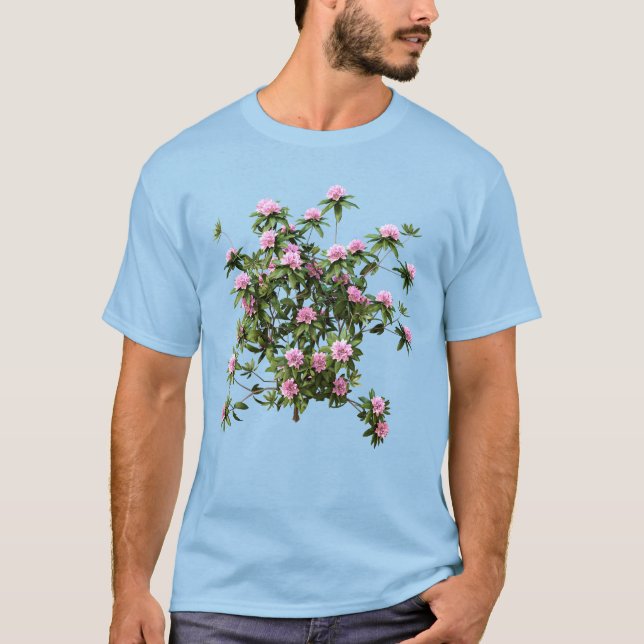 Rhododendron Botanical Flower T-Shirt (Front)