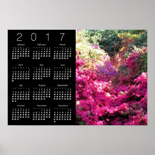 Rhododendron Calendar Poster 2017