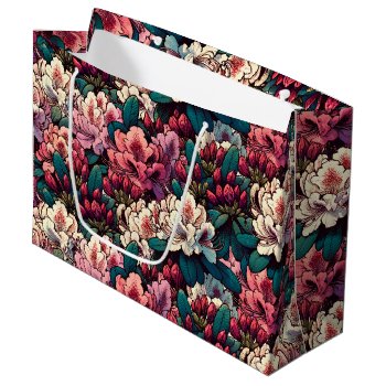 Rhododendron Flower Art Gardener                   Large Gift Bag by Vintage_Bubb at Zazzle