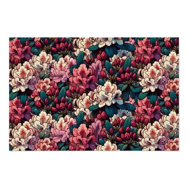 Rhododendron Flower Art Gardener                   Poster (Front)