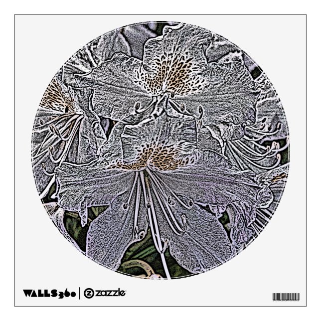 RHODODENDRON FLOWERS WALL DECAL (Front)