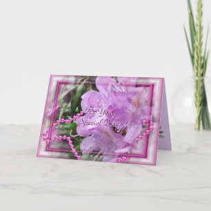 Rhododendron & Pearls- customize any occasion Card