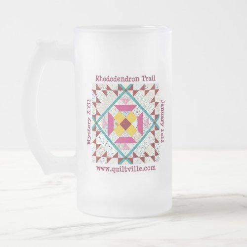 Rhododendron Trail glass beer stein