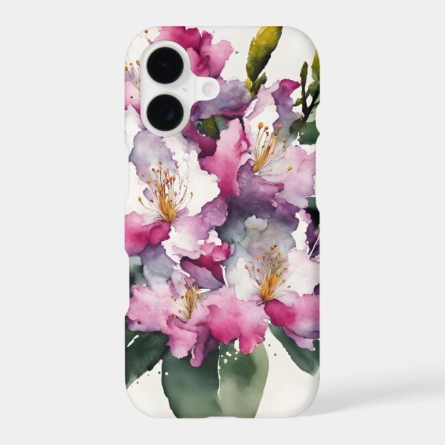 Rhododendron - Watercolor flowers Case-Mate iPhone Case (Back)
