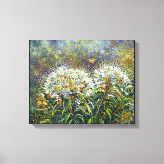 “Rhododendrons and Bee” Canvas Print (Front)
