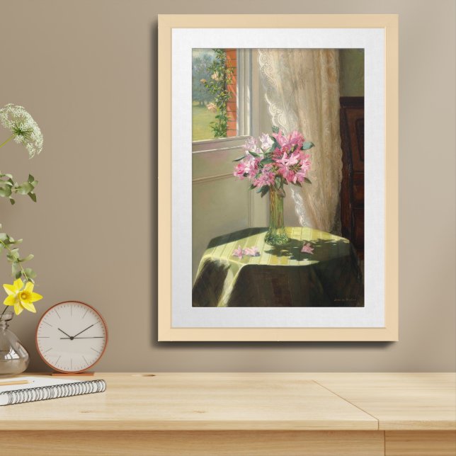 Rhododendrons by a Window | Jessica Hayllar Framed Art (Table Top)