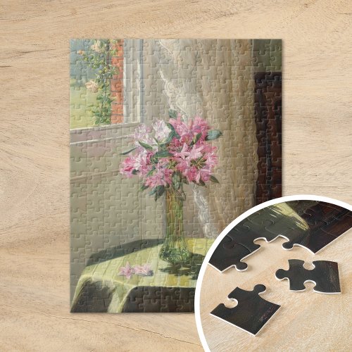 Rhododendrons by a Window  Jessica Hayllar Jigsaw Puzzle