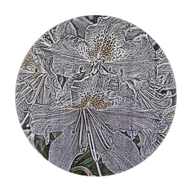 RHODODENDRONS CUTTING BOARD (Front)