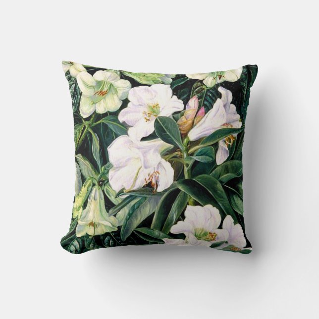 Rhododendrons, fine art Throw Pillow (Front)