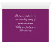 Rhododrendron Wishes-customize Cards (Inside Horizontal (Bottom))