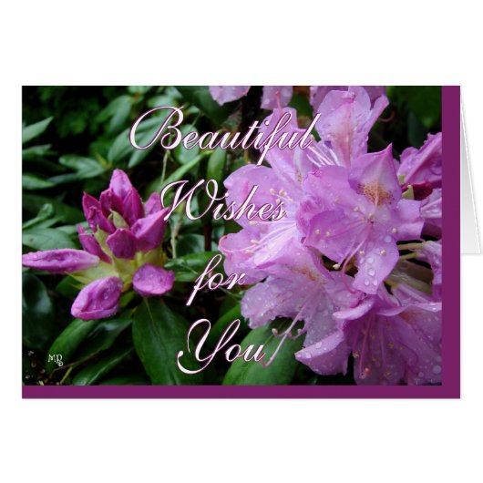 Rhododrendron Wishes-customize Cards (Front Horizontal)