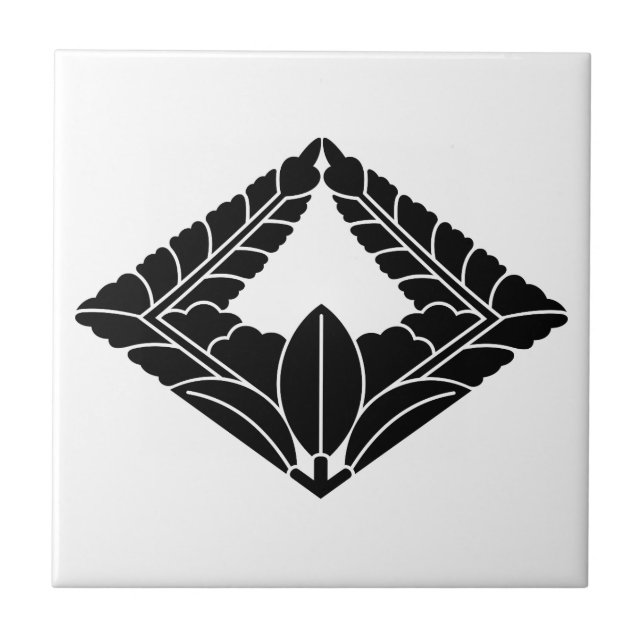 Rhombic climbing wisteria ceramic tile (Front)