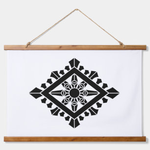 Rhombic dharma chakra hanging tapestry