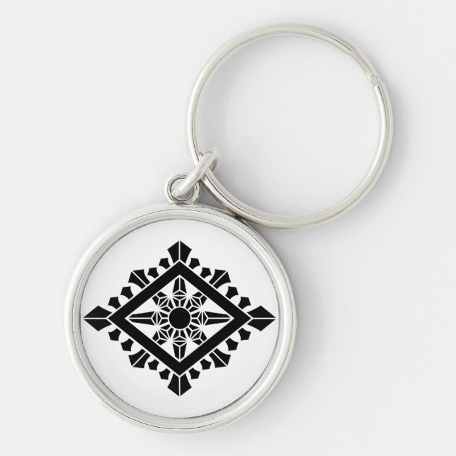 Rhombic dharma chakra keychain (Front)