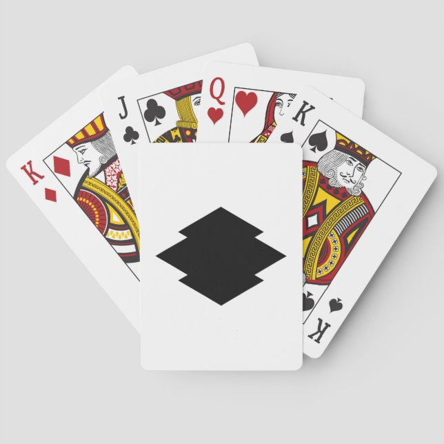 Rhombic pine bark poker cards (Back)