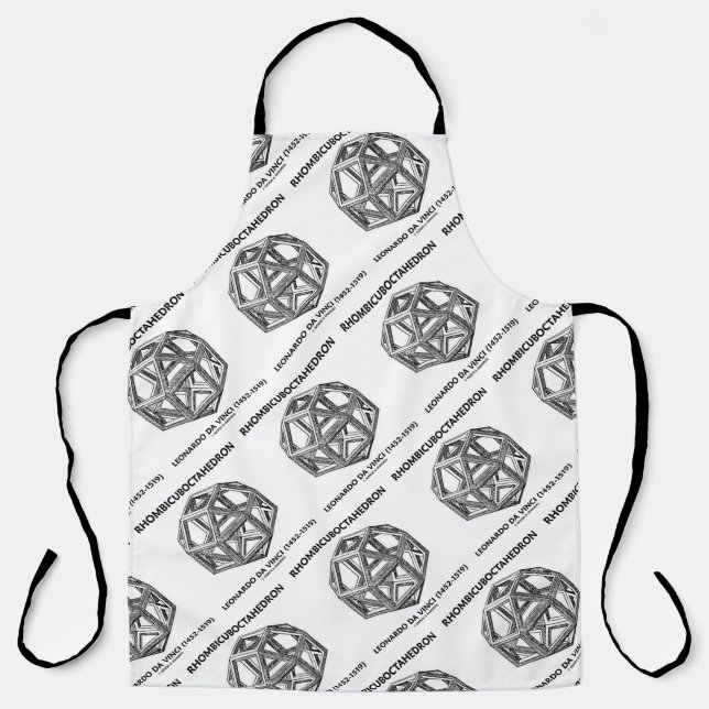 Rhombicuboctahedron Geometry Leonardo da Vinci Apron (Front)