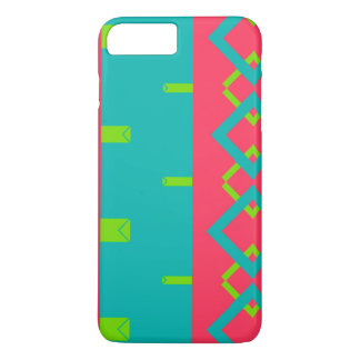 Rhombus and other shapes on a blue background iPhone 8 plus/7 plus case