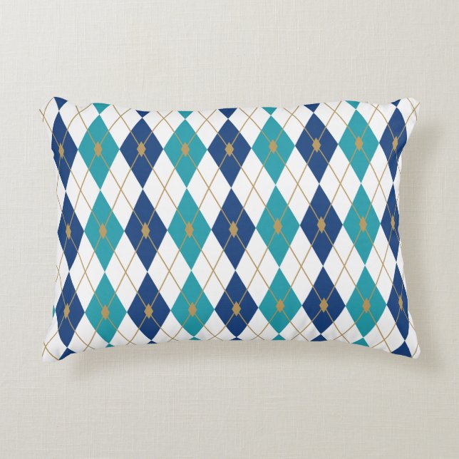 Rhombus Color Combination 5 Accent Pillow (Front)