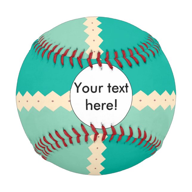 Rhombus rows abstract design baseball (Front)