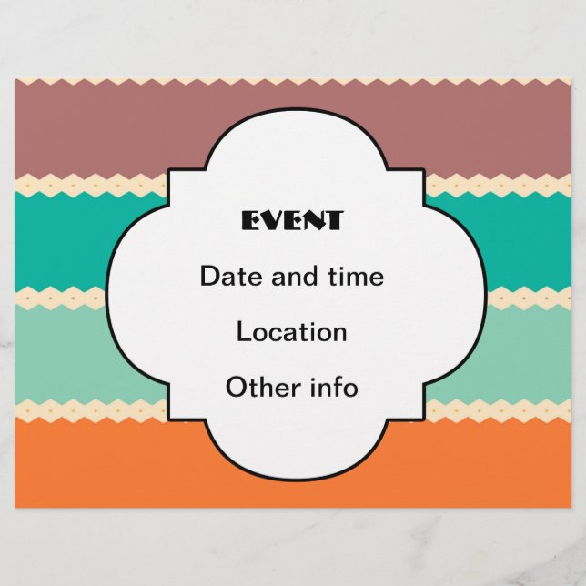 Rhombus rows abstract design flyer (Front)