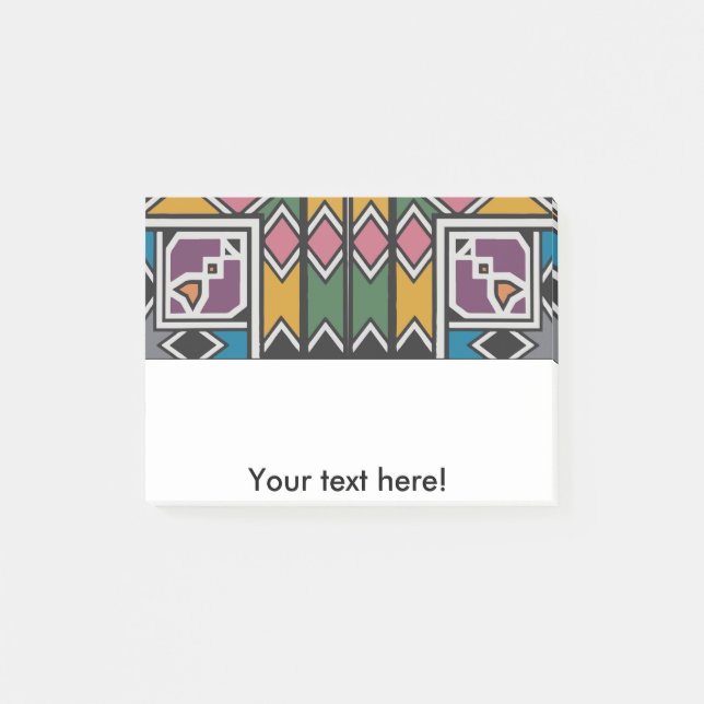 Rhombus squares and a cross post-it notes (Front)