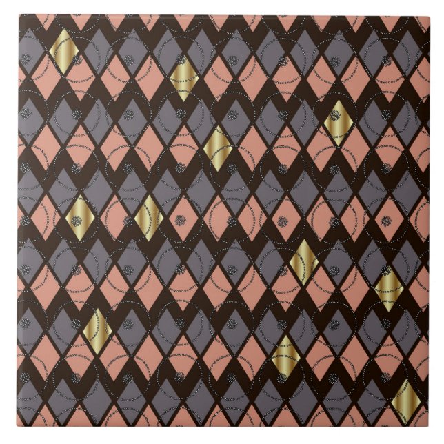 Rhombuses Ceramic Tile (Front)