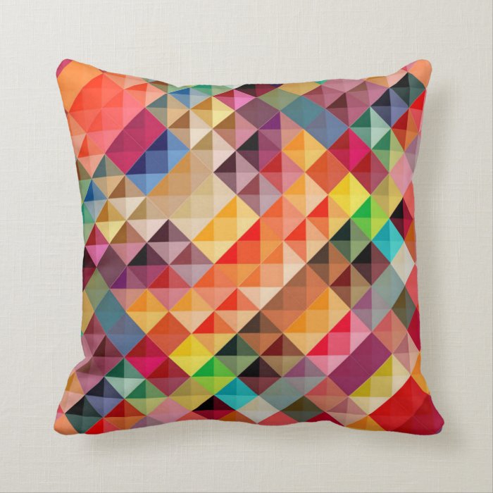 Rhombuses of colors throw pillow