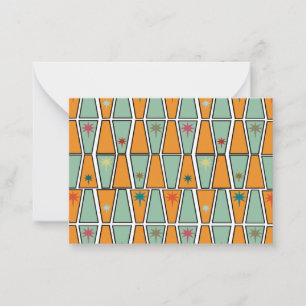 Rhombuses with Starbursts Note Card