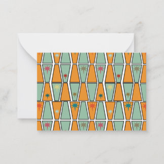 Rhombuses with Starbursts  Note Card