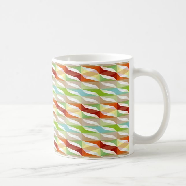 rhombuses/zigzag pattern/fractal/muster colorful coffee mug (Right)