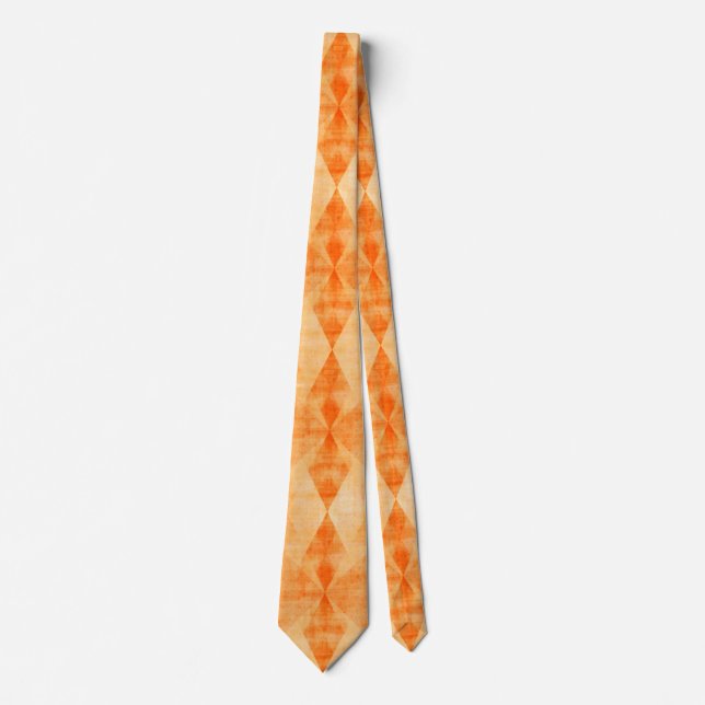 Rhomoid pattern in golden yellow neck tie (Front)