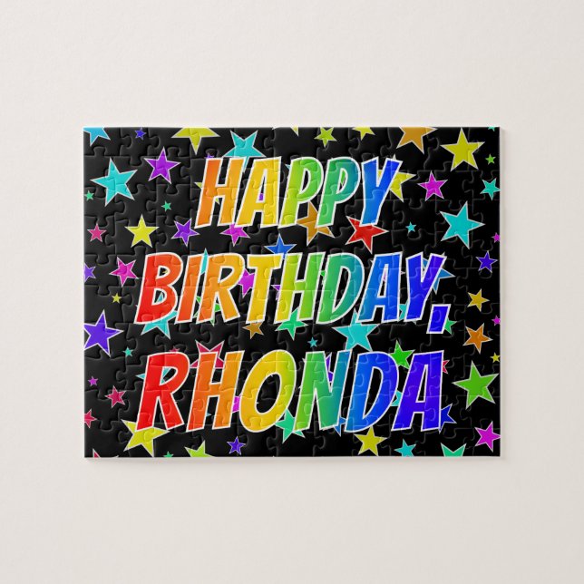 "RHONDA" First Name, Fun "HAPPY BIRTHDAY" Jigsaw Puzzle (Horizontal)