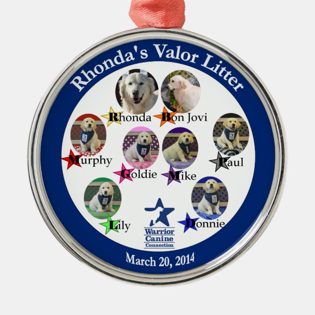 Rhonda's Valor Litter ornament (Front)