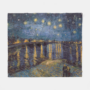 Rhone Riverfront Starry Night River View Fleece Blanket