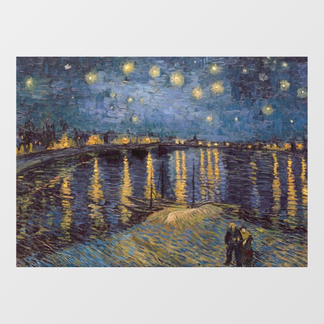 Rhone Riverfront Starry Night River View Window Cling (Sheet)