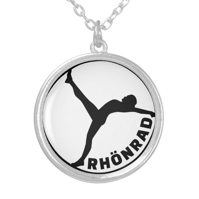Rhönrad gymwheel silver plated necklace (Front)