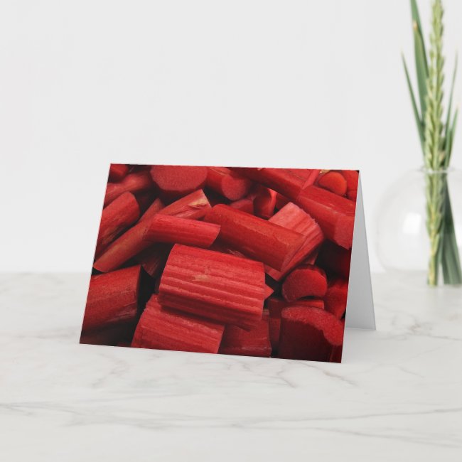 Rhubarb Abstract Blank Note Card