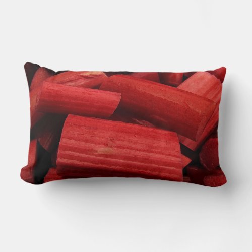 Rhubarb Abstract Lumbar Pillow