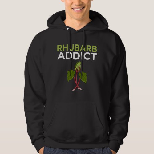 Rhubarb Addict Fun Pun Hoodie