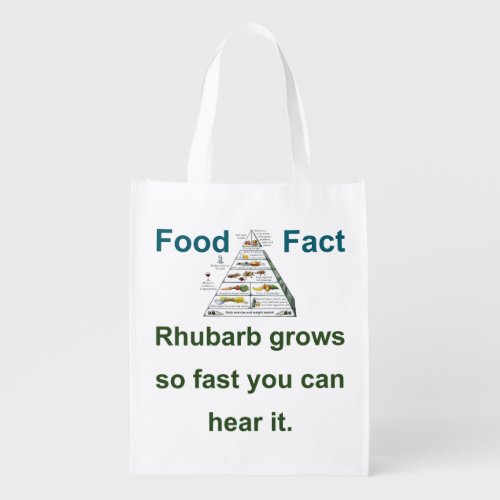 Rhubarb Grows So Fast _ Food Fact Grocery Bag