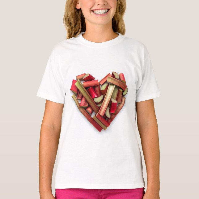 Rhubarb Heart T-Shirt (Front)