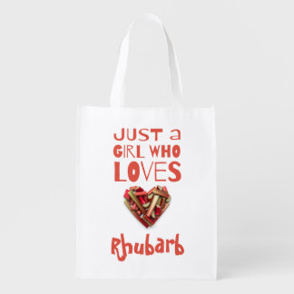Rhubarb Love Grocery Bag
