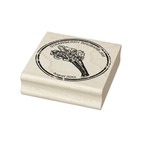 Rhubarb Products Canning Label Rubber Stamp