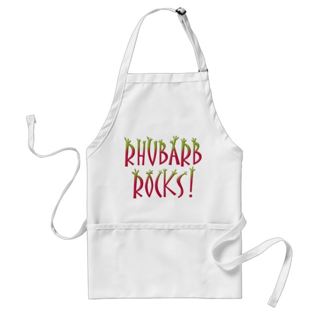 Rhubarb Rocks Adult Apron (Front)