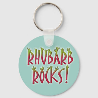 Rhubarb Rocks Keychain