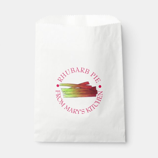 Rhubarb Stalks Homemade Pie from the Kitchen of Favor Bag (Front)