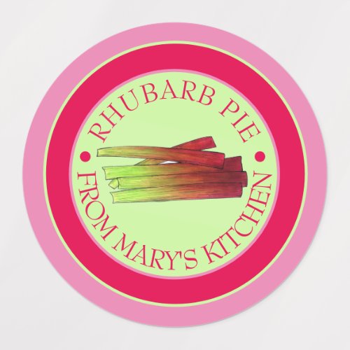 Rhubarb Stalks Homemade Pie from the Kitchen of Labels