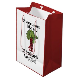 Rhubarb Veggie Food Funny Birthday Medium Gift Bag