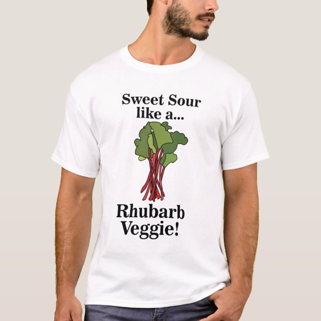 Rhubarb Veggie Food Funny T-Shirt (Front)