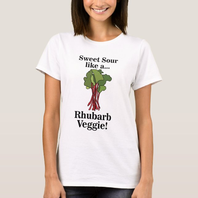 Rhubarb Veggie Food Funny T-Shirt (Front)